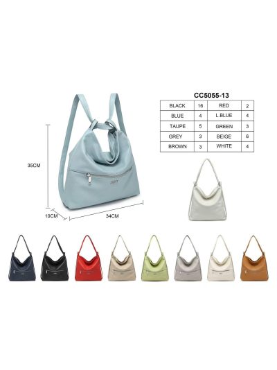 Bolso mochila convertible con bolsillo frontal 2