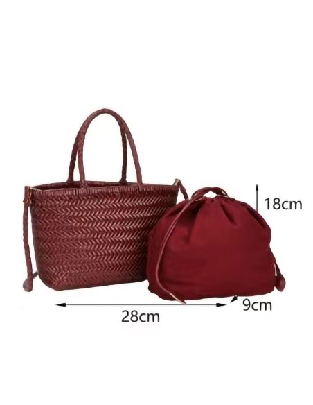 Bolso tote trenzado piel
