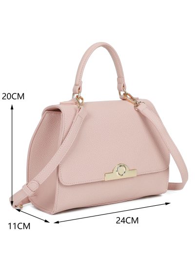 Bolso de mano estructurado con solapa