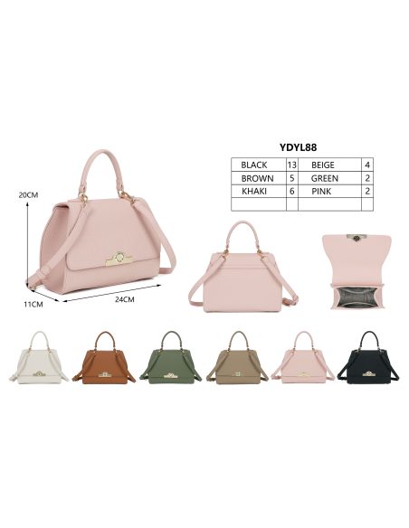 Borsa a mano strutturata con patta