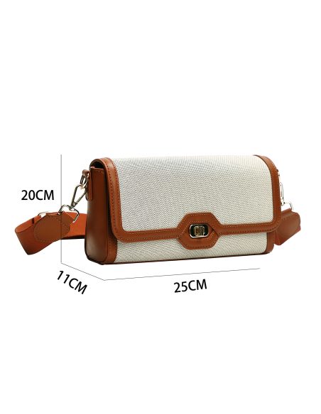 Bolsa transversal com fecho giratório