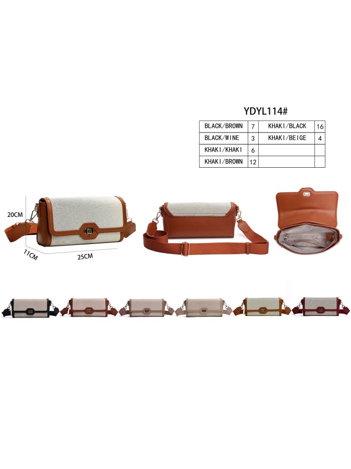 Bolsa transversal com fecho giratório