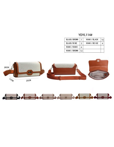 Bolsa transversal com fecho giratório