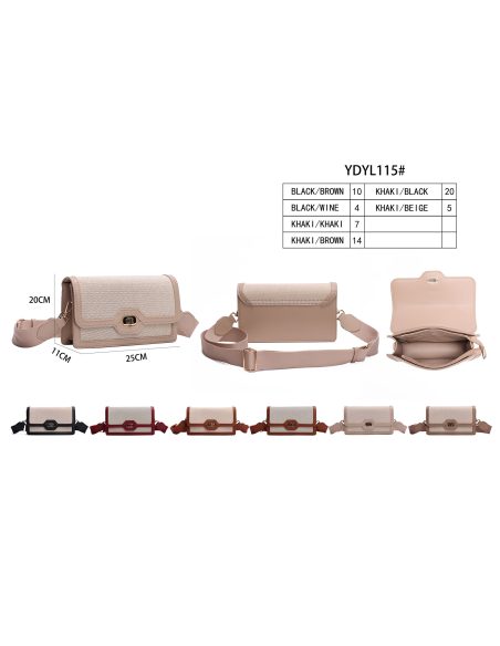 Bolso bandolera combinado solapa