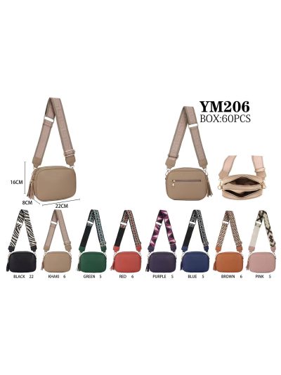 Bolso bandolera tipo cámara con borlas 2