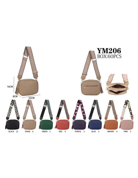 Umhängetasche im Kamerastil mit Quasten