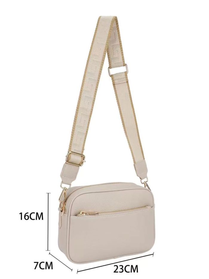 Bolsa de ombro com alça jacquard