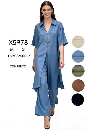 Conjunto camisa larga + pantalón 2