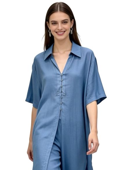 Conjunto camisa larga + pantalón