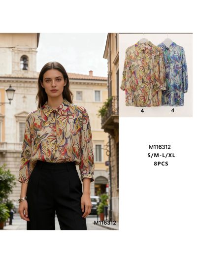 Camisa estampada efecto acuarela 2