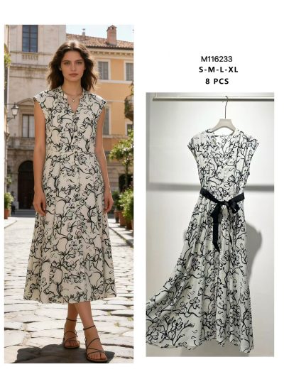 Vestido midi estampado floral 2