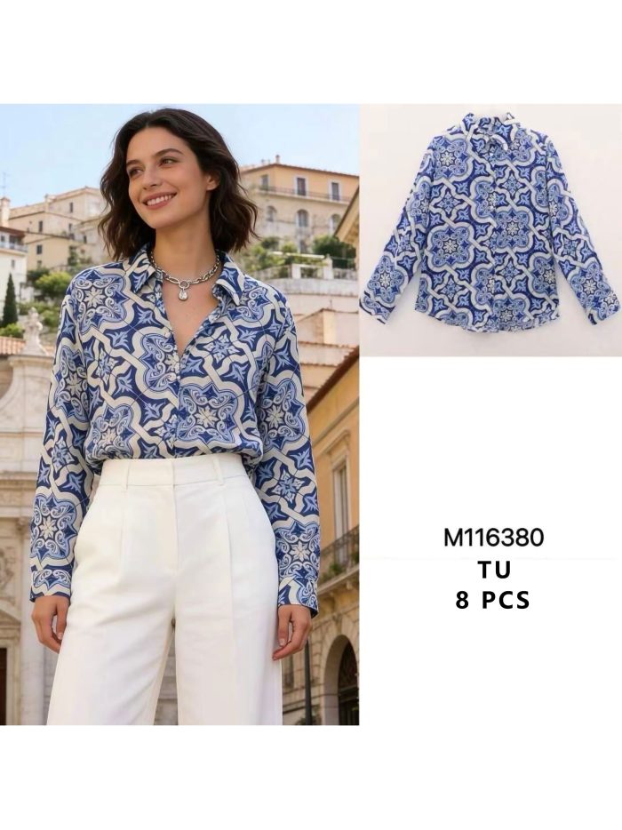 Camisa estampado mosaico