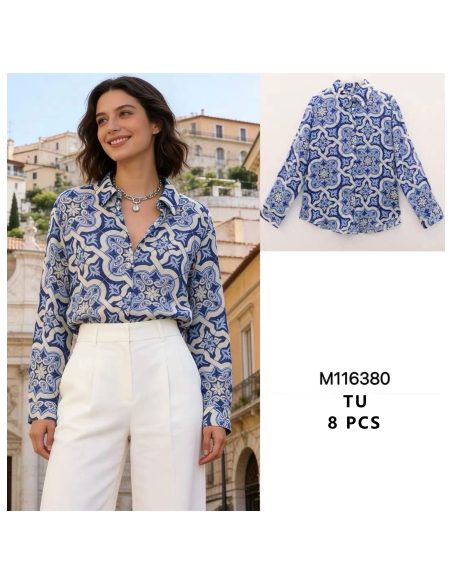 Camisa estampado mosaico