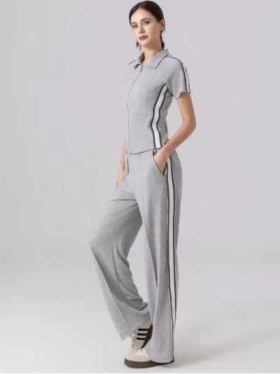 Conjunto chaqueta cremallera + pantalón bandas laterales