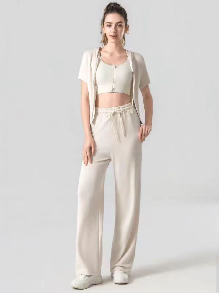 Sportjacken-Set mit Kapuze und Reißverschluss + Hose