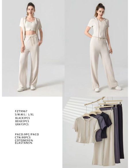 Sportjacken-Set mit Kapuze und Reißverschluss + Hose