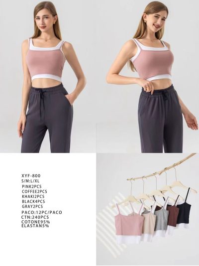 Top cropped bicolor ribete en contraste 2