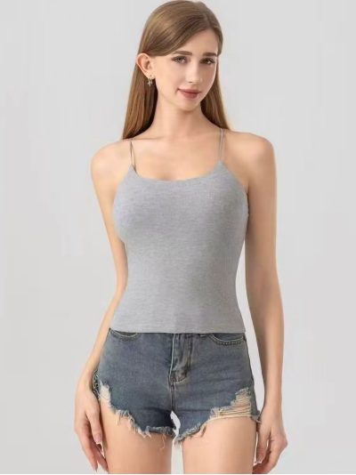 Top de tirantes finos canalé