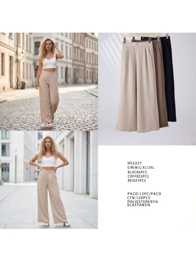 Pantalón wide leg efecto satinado 2
