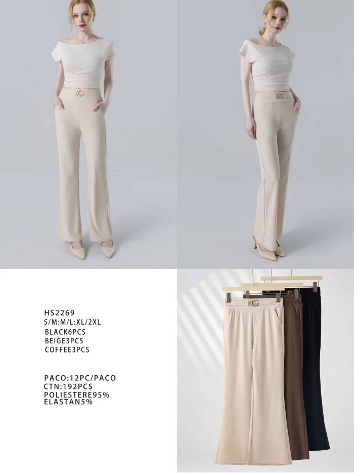 Schlaghose mit Metallic-Details