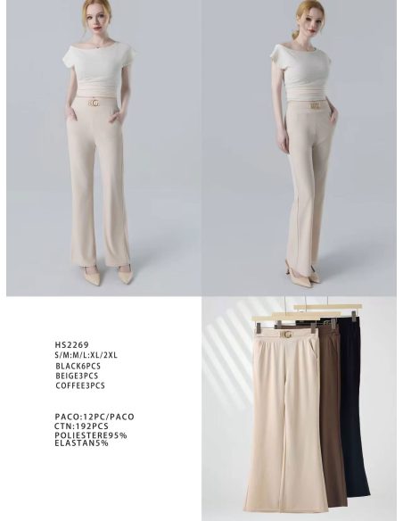 Schlaghose mit Metallic-Details