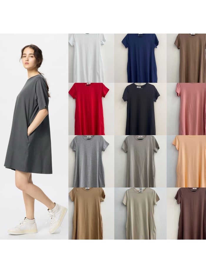 Vestido evasé con bolsillos