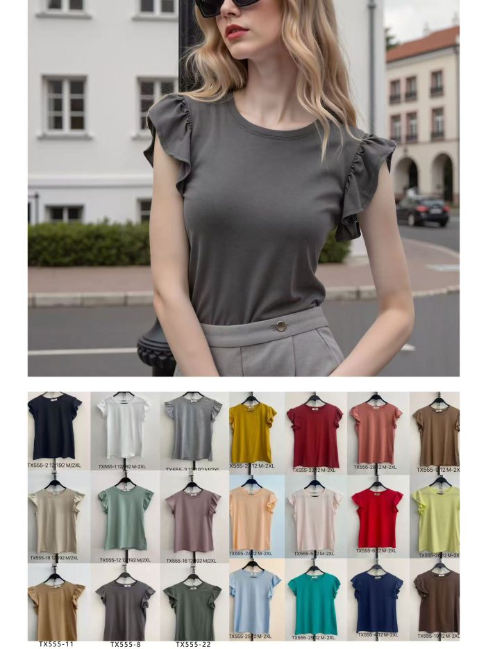 Camiseta manga volante