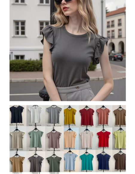 Camiseta manga volante