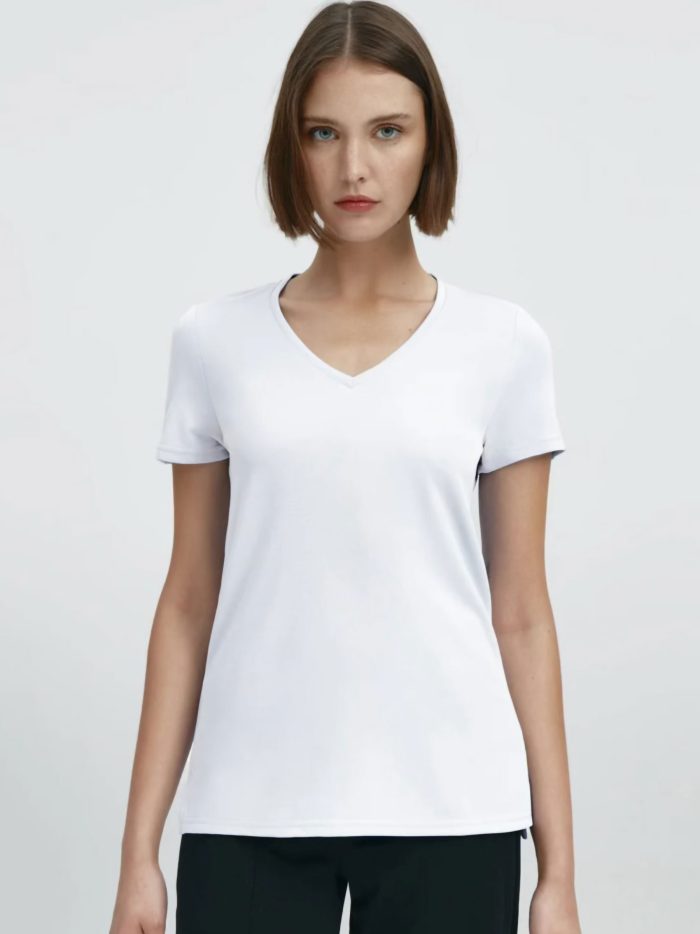 Maglietta basica con scollo a V