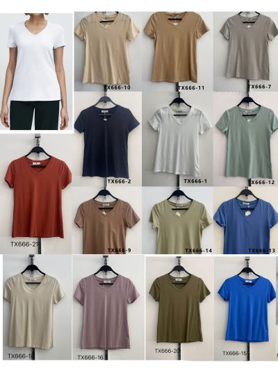 Camiseta básica cuello pico 2