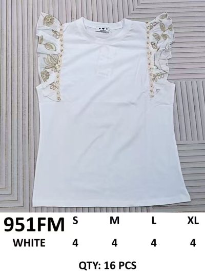 Camiseta manga volantes bordado 2