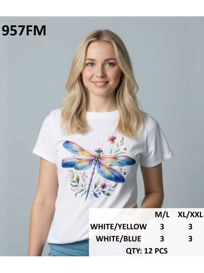 Libellen-T-Shirt im Aquarellstil