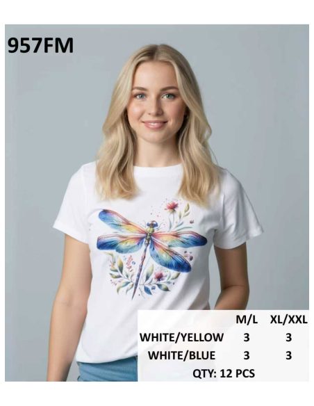 Libellen-T-Shirt im Aquarellstil