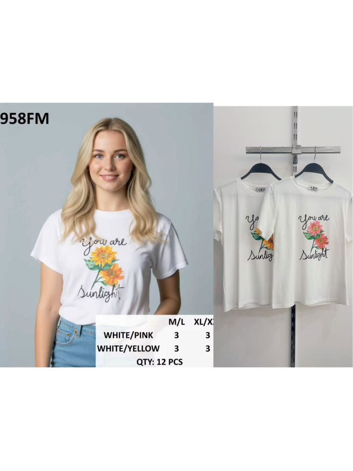 Camiseta You are Sunlight flores