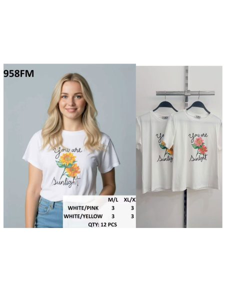 Camiseta You are Sunlight flores