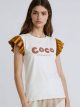 Camiseta coco volantes satinados