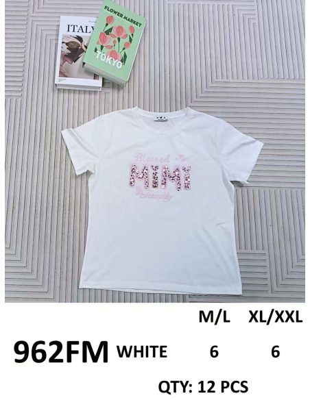 T-shirt à texte pailleté