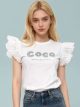 Coco lace ruffle t-shirt
