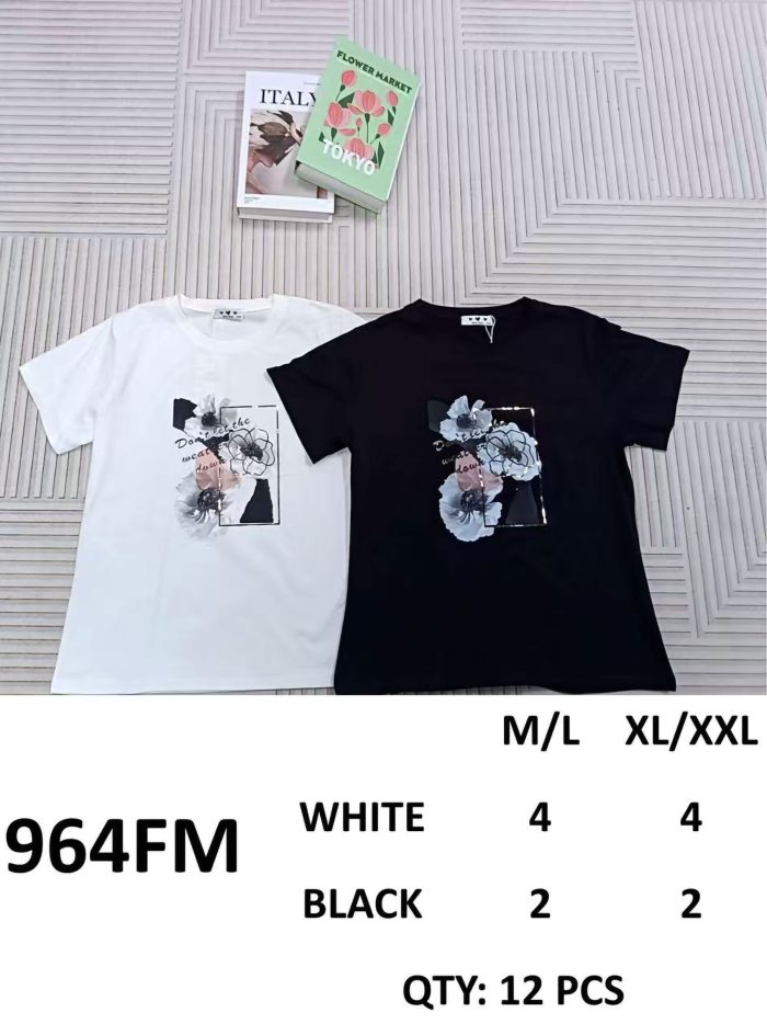 Camiseta collage floral