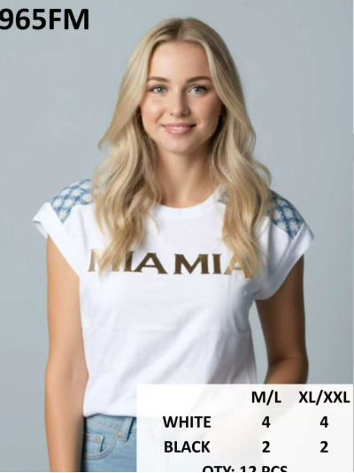 Camiseta texto hombros tweed 2