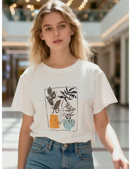 Camiseta estampada botánico