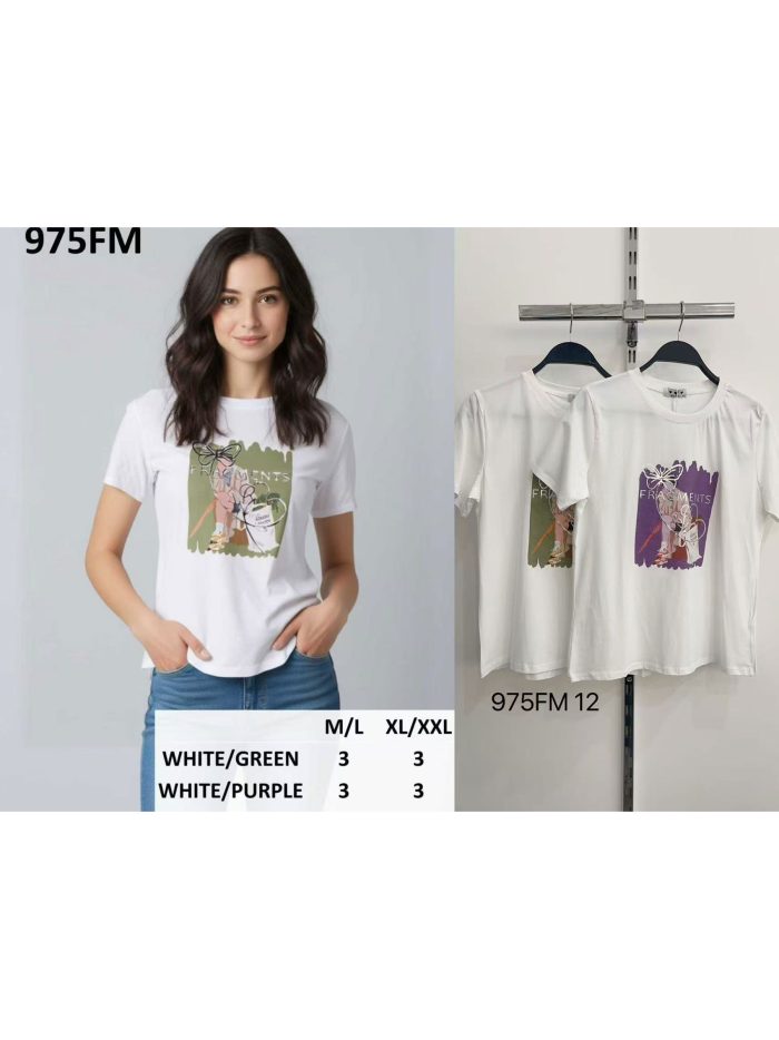 Camiseta com estampa de fragmentos