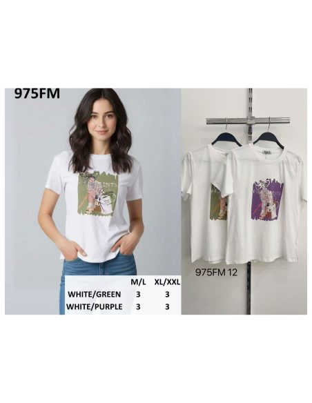 Camiseta com estampa de fragmentos