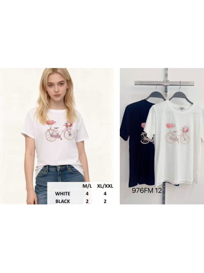 Camiseta estampada de bicicleta y globos 2