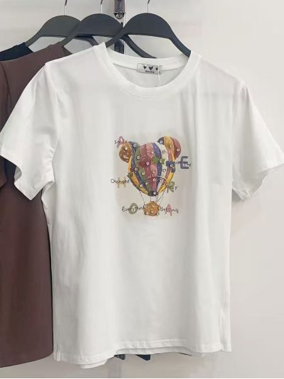 Hot-air balloon print t-shirt