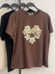 Floral heart t-shirt