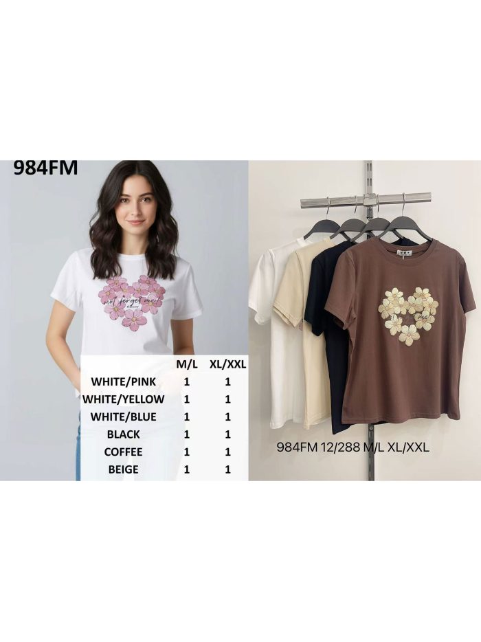 Floral heart t-shirt