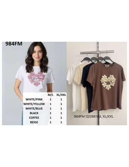 Floral heart t-shirt