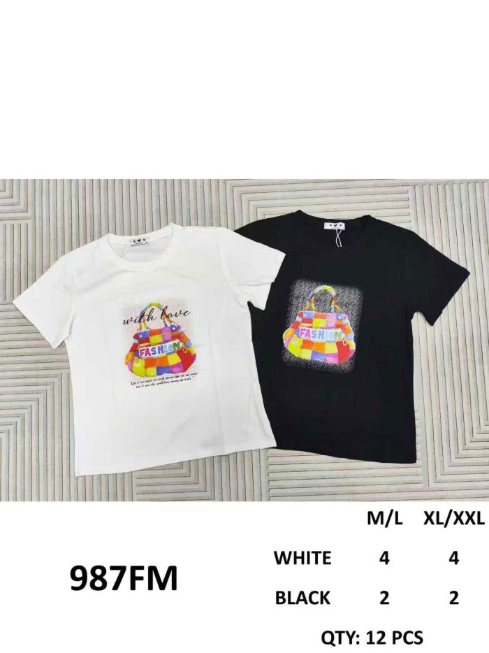 Camiseta bolso multicolor