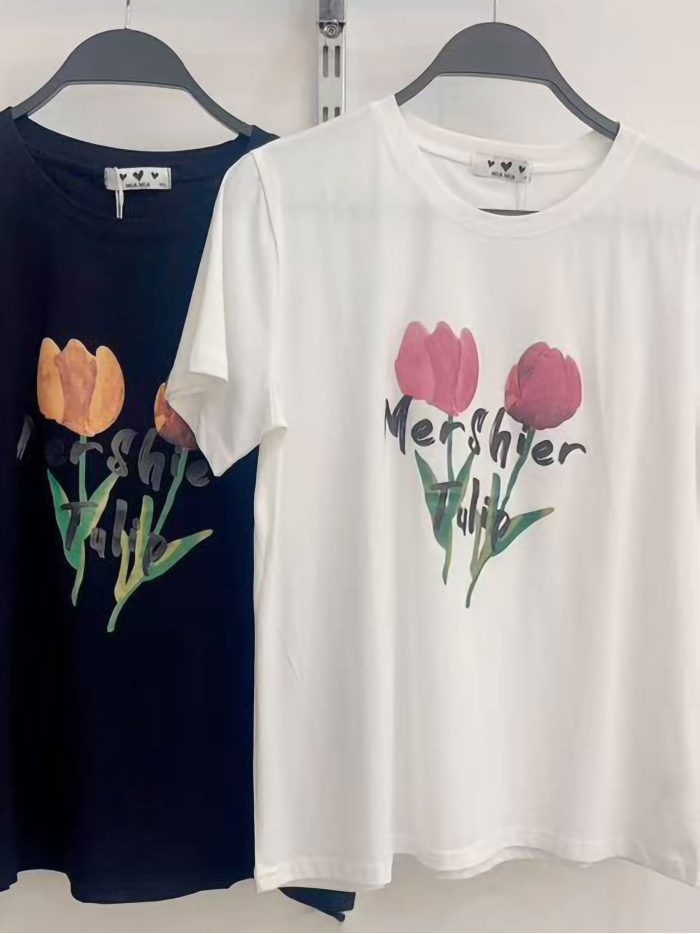 Maglietta con tulipani